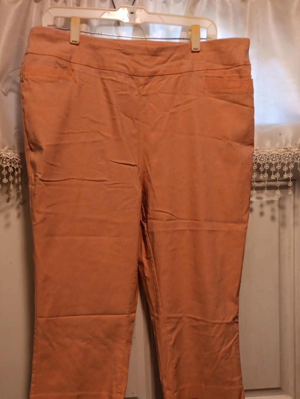 Kim Rogers Peach Straight Leg Pull-On Pants